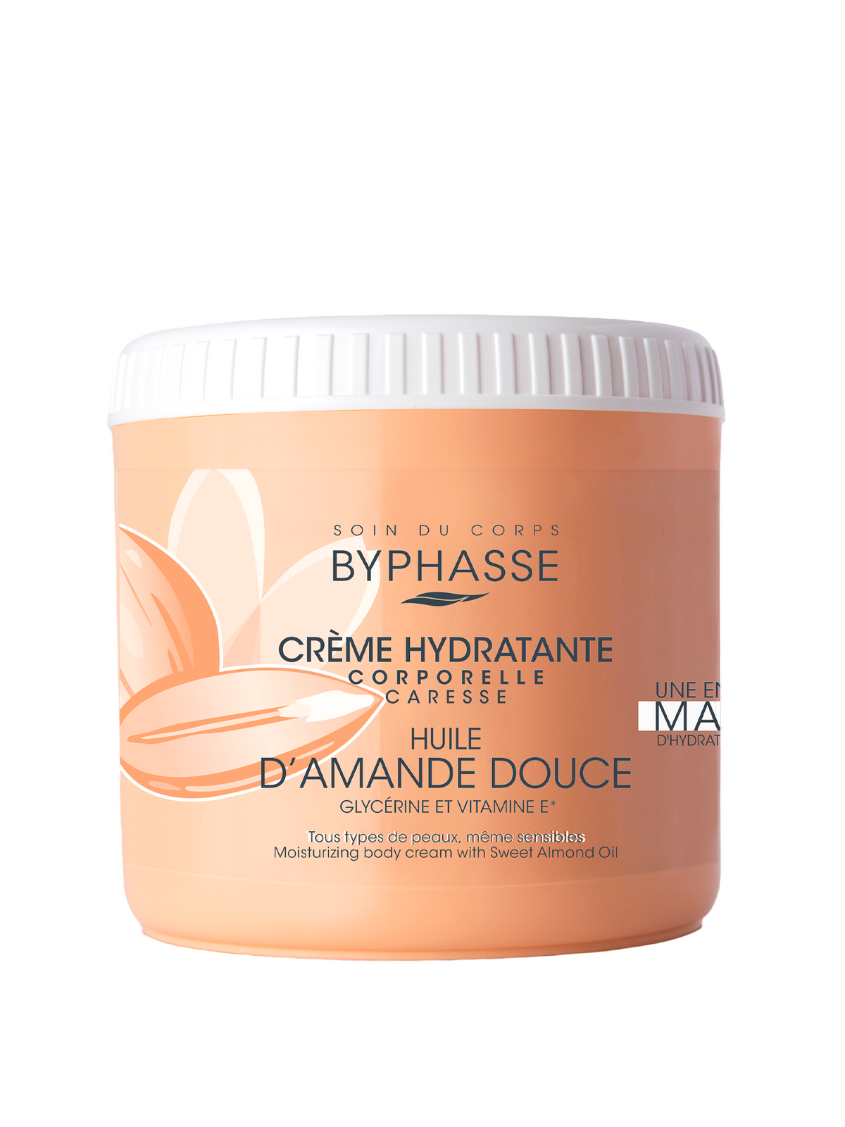 Byphasse, Sweet Almond, Feuchtigkeitsspendend, Körpercreme, 500 ml