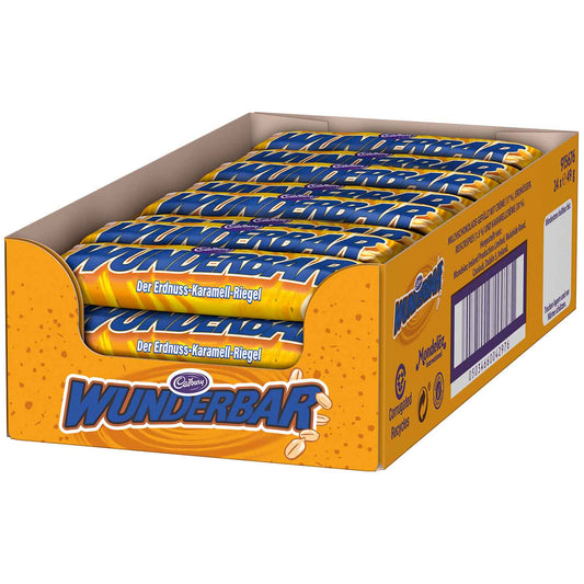 Cadbury Wunderbar 24x49g 24 Schoko-Riegel für Vegetarier geeignet – Produktansicht