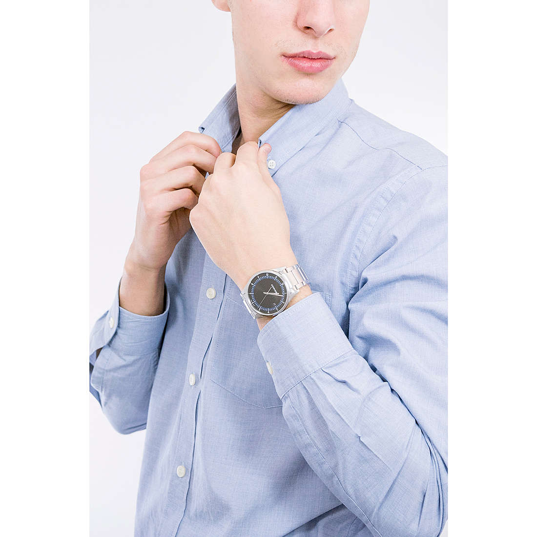 Calvin Klein COMPLETION KAM21141 Herren Quarzuhr Edelstahl 43 mm – Seitenansicht