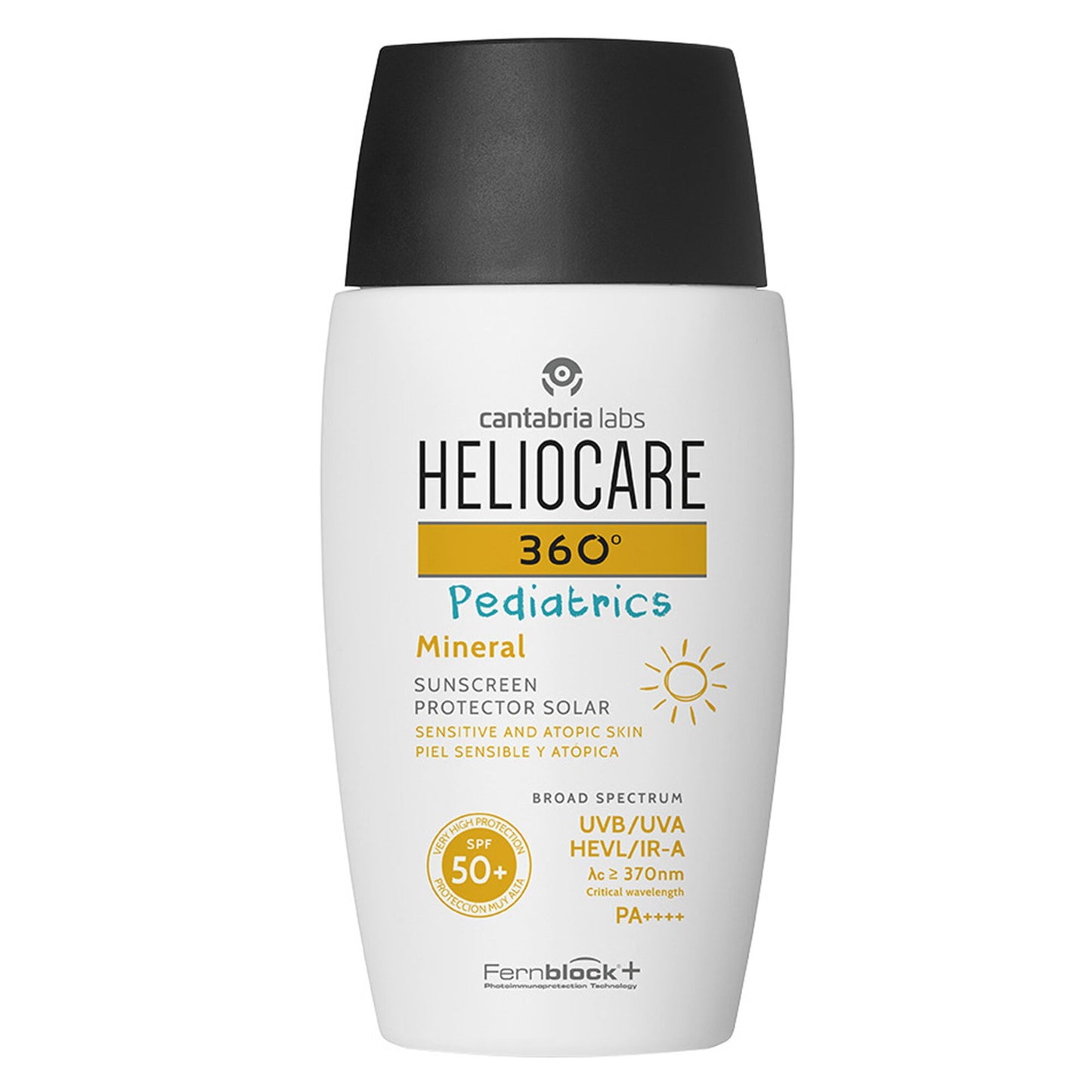 Cantabria Labs, Heliocare 360º Pediatrics, Mineral, Hoher UV-Schutz, Sonnencreme, Körper, Mineral, 50 ml
