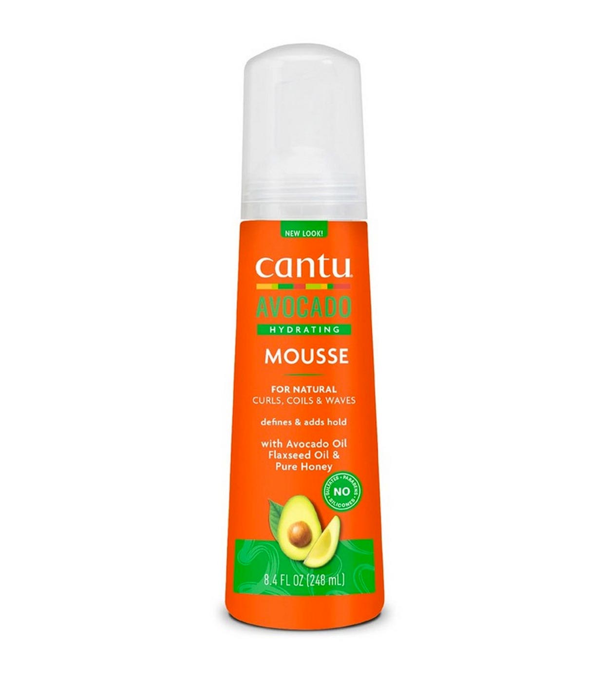 Cantu Cantu, Avocado, Avocadoöl, Haarstyling-Mousse, Definition und Kontrolle, Leichter Halt, 248 ml Regular