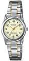 CASIO COLLECTION LADY 3H - CHAMPAGNE LTP-V001SG-9BUDF Only Time - Armbanduhr 25 mm ansicht-2