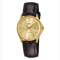 CASIO COLLECTION LADY DATE LEATHER - GOLD LTP-1183Q-9AVDF Date - Armbanduhr 23 mm Gold ansicht-2