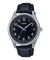 CASIO COLLECTION Mod. CASUAL, LEATHER - BLACK MTP-V005L-1B4UDF Only Time - Armbanduhr 40 mm Schwarz ansicht-2