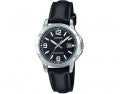 CASIO COLLECTION Mod. LADY DATE, LEATHER - BLACK LTP-V004L-1BUDF Date - Armbanduhr 30 mm Schwarz ansicht-2