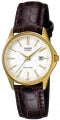 CASIO COLLECTION Mod. LADY DATE LEATHER - WHITE, GOLD INDEXES LTP-1183Q-7ADF Date - Armbanduhr 28.5 mm Gold ansicht-2
