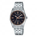 CASIO COLLECTION Mod. LADY DAY & DATE - BLACK, BRONZE INDEXES LTP-1335D-1A2VDF Day & Date - Armbanduhr 30 mm Schwarz ansicht-2