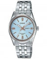 CASIO COLLECTION Mod. LADY DAY & DATE - LIGHT BLUE, BRONZE INDEXES LTP-1335D-2AVDF Day & Date - Armbanduhr 30 mm Blau ansicht-2