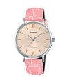 CASIO COLLECTION Mod. MINIMAL, LEATHER - ANTIQUE PINK LTP-VT01L-4BUDF Only Time - Armbanduhr 34 mm Rosa ansicht-2