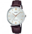 CASIO COLLECTION Mod. MINIMAL, LEATHER - SILVER LTP-VT01L-7B2UDF Only Time - Armbanduhr 34 mm Silber ansicht-2