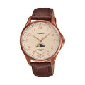 CASIO COLLECTION Mod. MOONPHASES - LEATHER, BRONZE MTP-M110RL-5AVER Moonphase - Armbanduhr 42.5 mm ansicht-2