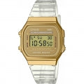 CASIO COLLECTION & VINTAGE A168XESG-9AEF Multifunktion Armbanduhr 36 mm Gold – Seitenansicht