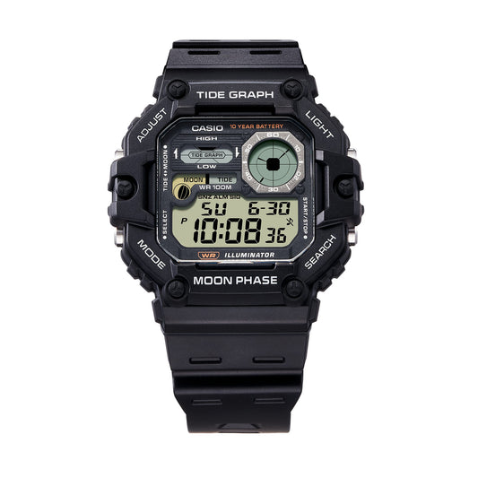 CASIO COLLECTION & VINTAGE ILLUMINATOR TIDE GRAPH - BLACK WS-1700H-1AVEF Multifunction Armbanduhr 48.5 mm Schwarz
