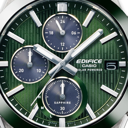 CASIO EDIFICE SOLAR POWERED CHRONOGRAPH - GREEN EFS-S650D-3AEF Chronograph Armbanduhr 41 mm Grün ansicht-2