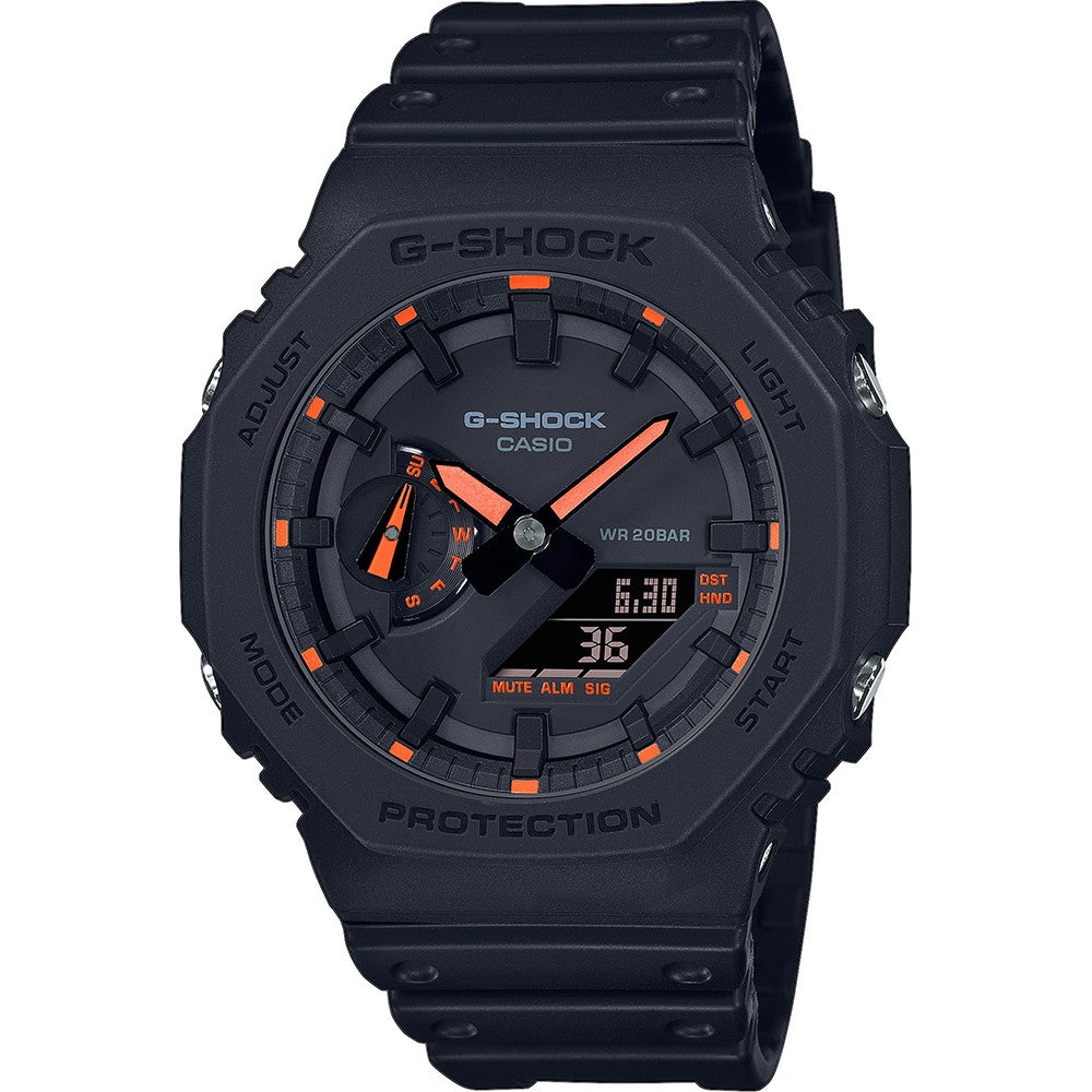 CASIO G-SHOCK OAK - Neon Orange Indexes GA-2100-1A4ER Multifunction - Armbanduhr 45.5 mm