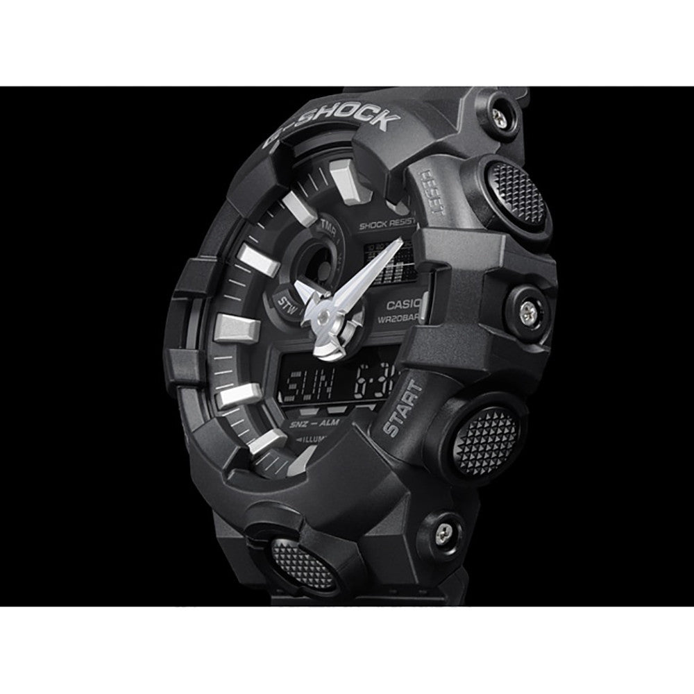 CASIO G-SHOCK OVERSIZED FULL BLACK GA-700-1BER Multifunction - Armbanduhr 53 mm Schwarz ansicht-2