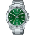 CASIO SPORT COLLECTION DIVER 50M - GREEN MTP-VD01D-3BVUDF Date - Armbanduhr 45 mm Grün ansicht-2