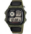 CASIO SPORT DIVER - WORLD TIME ILLUMINATOR 5 ALARMS - FUTURE CLASSIC COLLECTION - KAKHI GREEN AE-1200WHB-3BVDF Multifunction - Armbanduhr 42 mm Grün ansicht-2