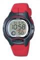 CASIO SPORT ILLUMINATOR - RED LW-200-4AVDF Calendar - Armbanduhr 34 mm Rot ansicht-2