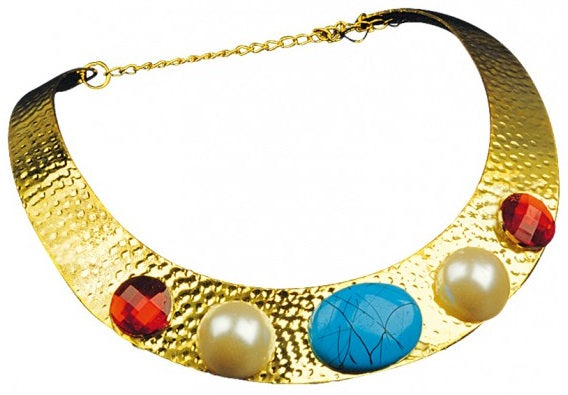 Chaks Ägyptischer Halsschmuck – Goldfarbene Steine, Metall & Kunststoff - Fasnacht24.ch