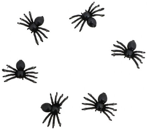 Chaks Schwarze Miniatur-Spinnen Set – 18 Stück, 1,2x2x0,5 cm - Fasnacht24.ch