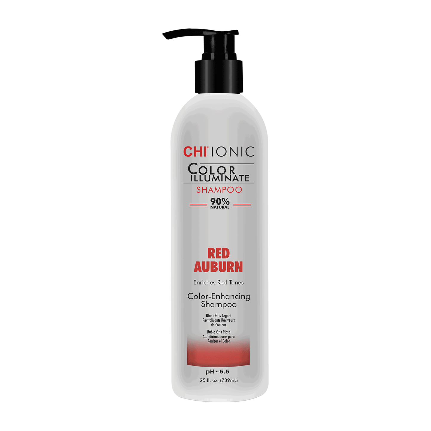 Chi Chi, Ionic Color Illuminate, Parabenfrei, Haarfarben-Shampoo, Für natürliche Haarfarbe & coloriertes Haar, Red Auburn, 73
