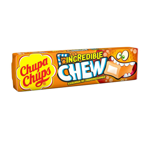 Chupa Chups Incredible Chew Orange 10er Kaubonbons mit Orangengeschmack – Produktansicht