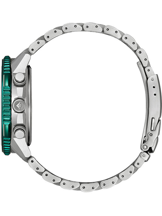 CITIZEN RADIOCONTROLLED Crono Pilot Steel CB5004-59W Analoguhr Armbanduhr ansicht-2
