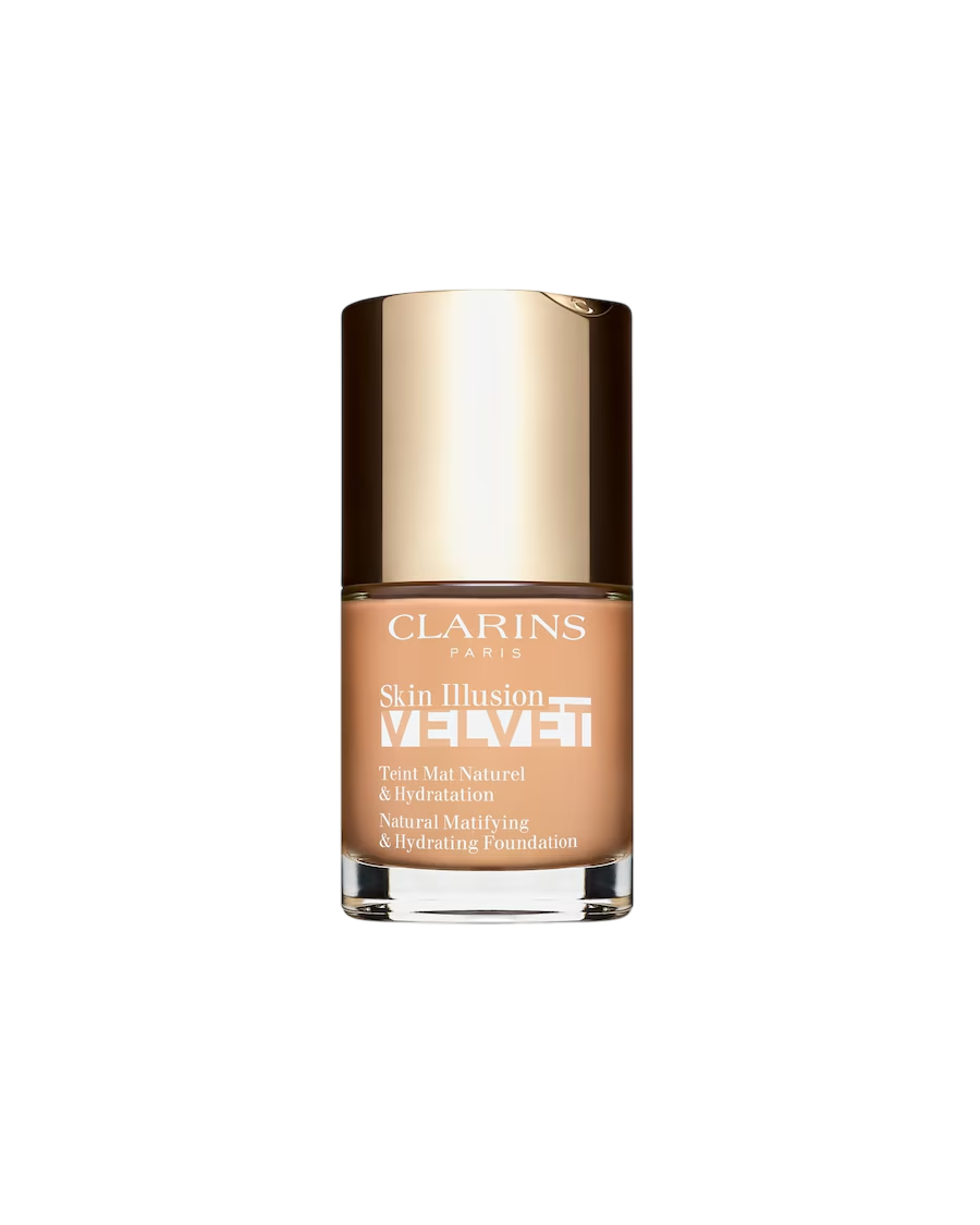 Clarins, Skin Illusion Velvet Foundation, Matt, Flüssige Grundierung, 107C, Beige, 30 ml