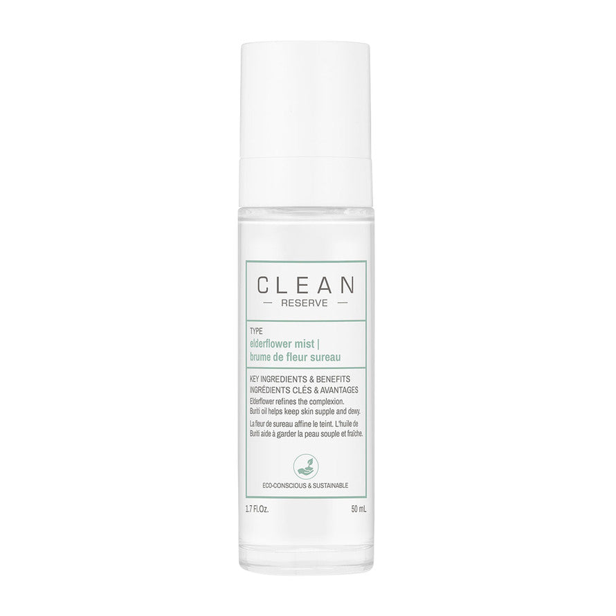 Clean, Reserve - Elderflower, Feuchtigkeitsspendend, Nebelspray, Für das Gesicht, 50 ml