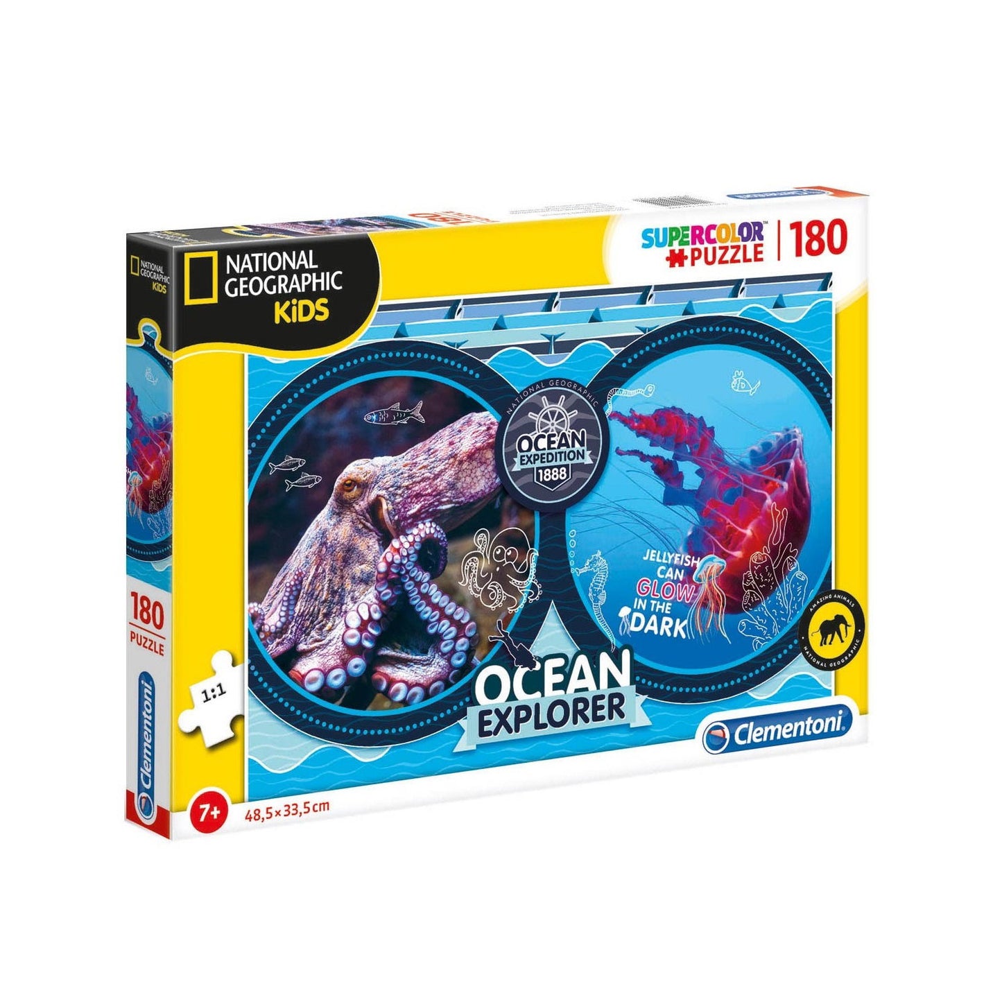 Clementoni Clementoni, National Geographic Kids, Ozeanforscher, Puzzle, Unisex, 7+ jahre, 180 stk Regular
