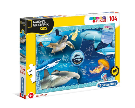 Clementoni Clementoni, National Geographic Kids, Ozeanforscher, Puzzle, Unisex, 6+ jahre, 104 Regular