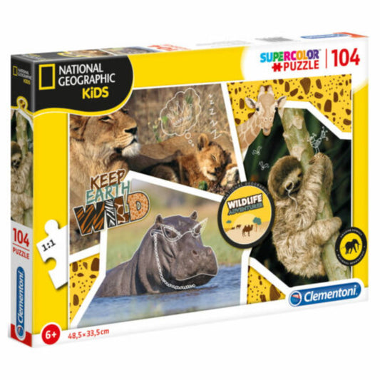 Clementoni Clementoni, National Geographic Wild, Puzzle, Für Jungen, 6+ jahre, 104 stk Regular
