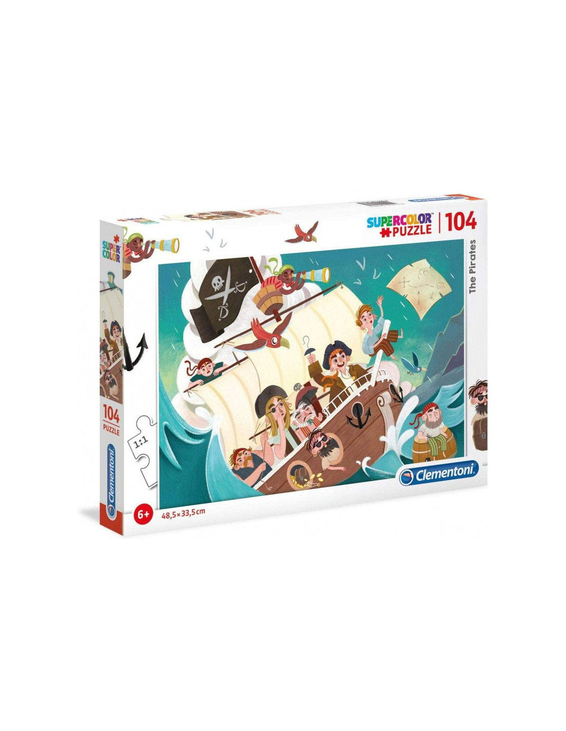 Clementoni Clementoni, Pirates, Puzzle, Unisex, 6+ jahre, 104 stk Regular