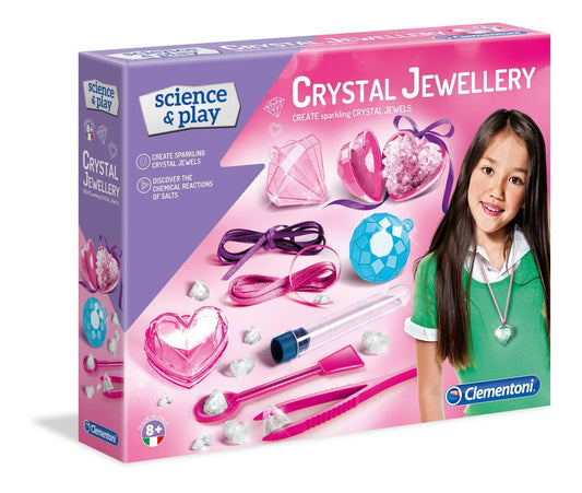 Clementoni Wissenschaftsspielset Clementoni, Science & Play, Kristallschmuck, Für Mädchen, 8+ jahre Regular