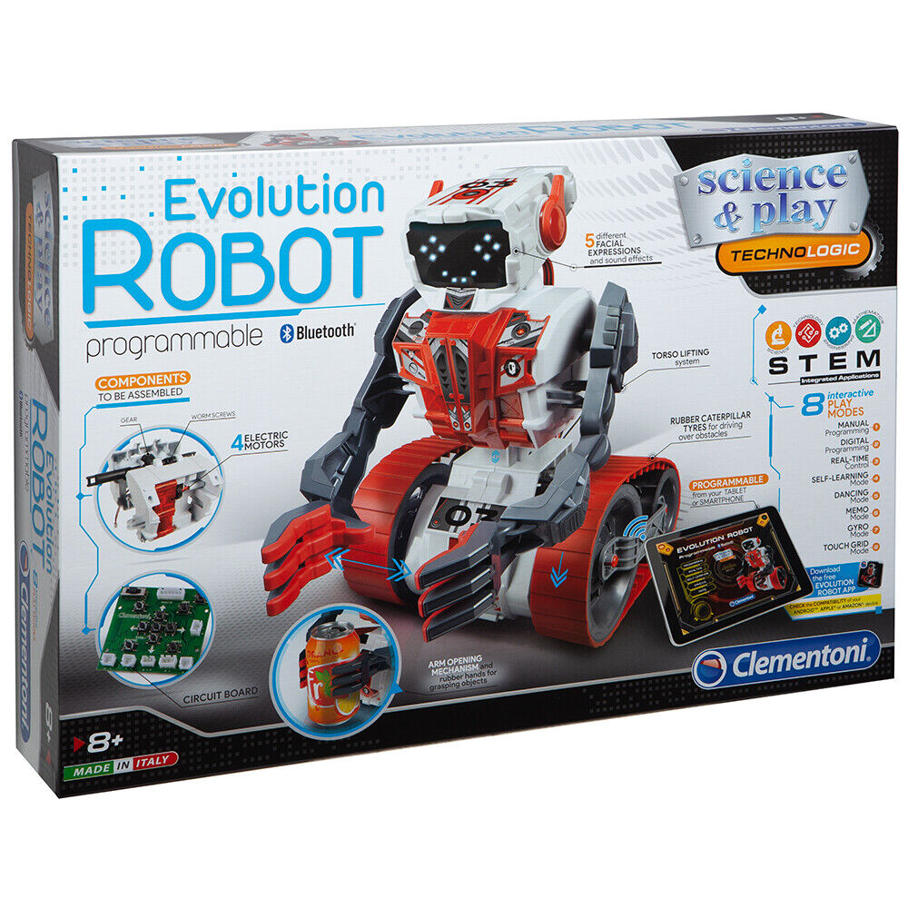 Clementoni, Science & Play, Evolutionsroboter, Konstruktionsset, 75023, Für Jungen, 8+ jahre