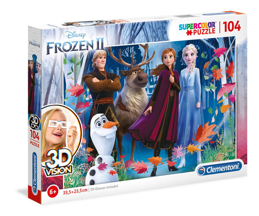 Clementoni Clementoni, SuperColor, Die Eiskönigin II 3D Vision, Puzzle, Für Mädchen, 6+ jahre, 104 stk Regular