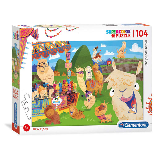 Clementoni Clementoni, SuperColor, Kein ProbLAMA, Puzzle, Unisex, 6+ jahre, 104 stk Regular