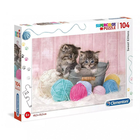 Clementoni Clementoni, SuperColor, Süße Kätzchen, Puzzle, Unisex, 6+ jahre, 104 stk Regular