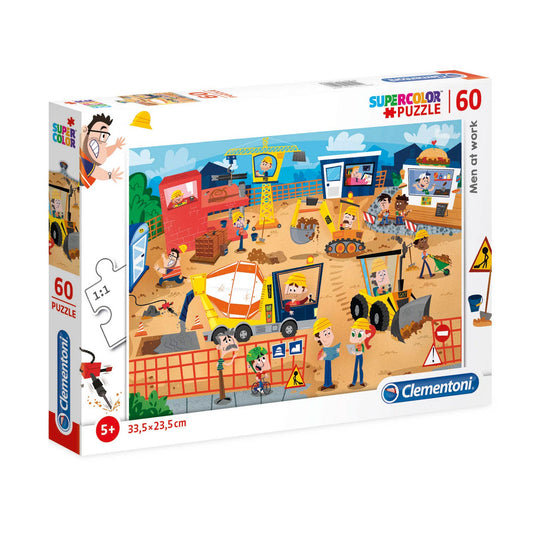 Clementoni Clementoni, Supercolor, Männer bei der Arbeit, Puzzle, Für Jungen, 5+ jahre, 60 stk Regular