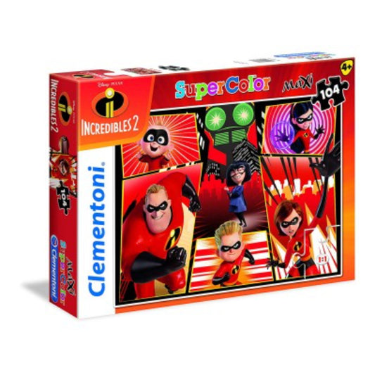 Clementoni Clementoni, The Incredibles 2, Puzzle, 27106, Unisex, 6+ jahre, 104 Regular