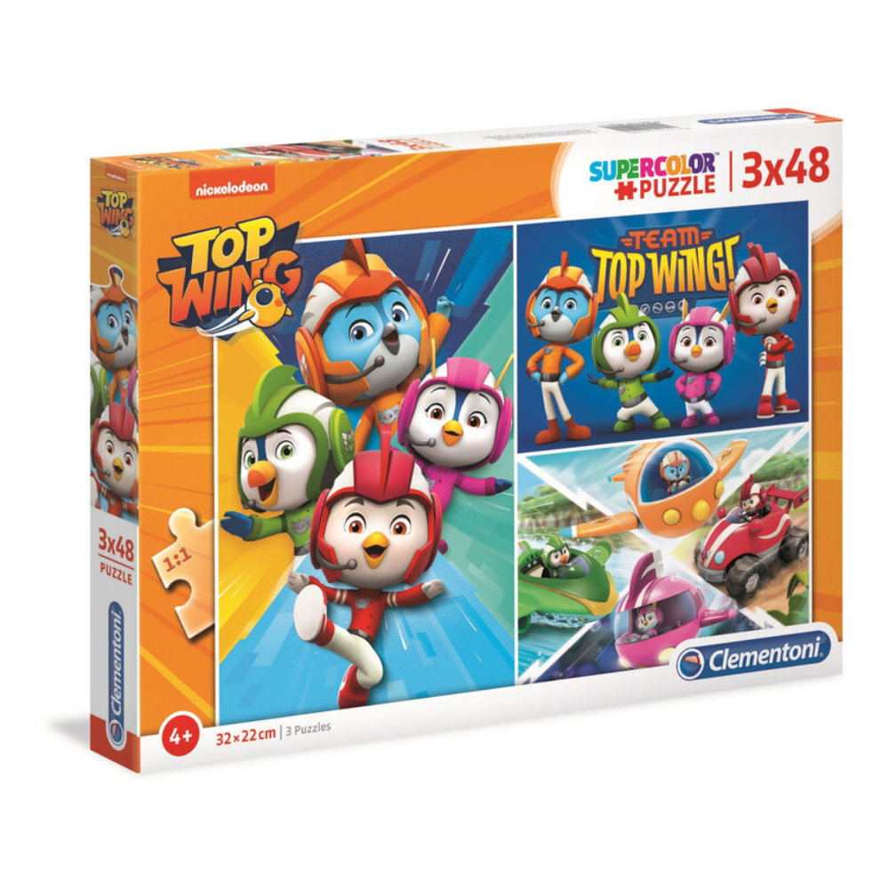Clementoni Set Trio, Clementoni, Top Wings, Puzzle, Für Jungen, 4+ jahre, 3x48 stk Regular