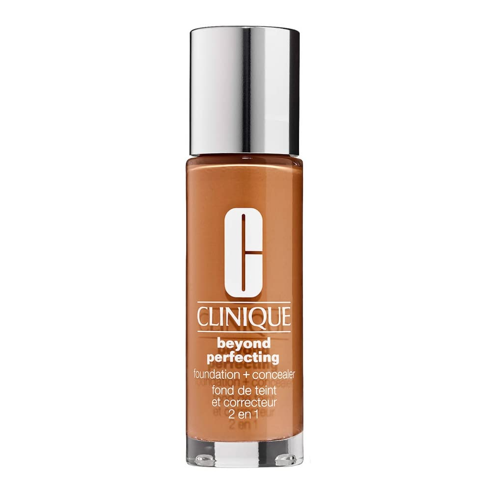 Clinique, Beyond Perfecting, Parabenfrei, Mattes Finish, Flüssige Grundierung & Concealer 2-in-1, 23, Ingwer, 30 ml