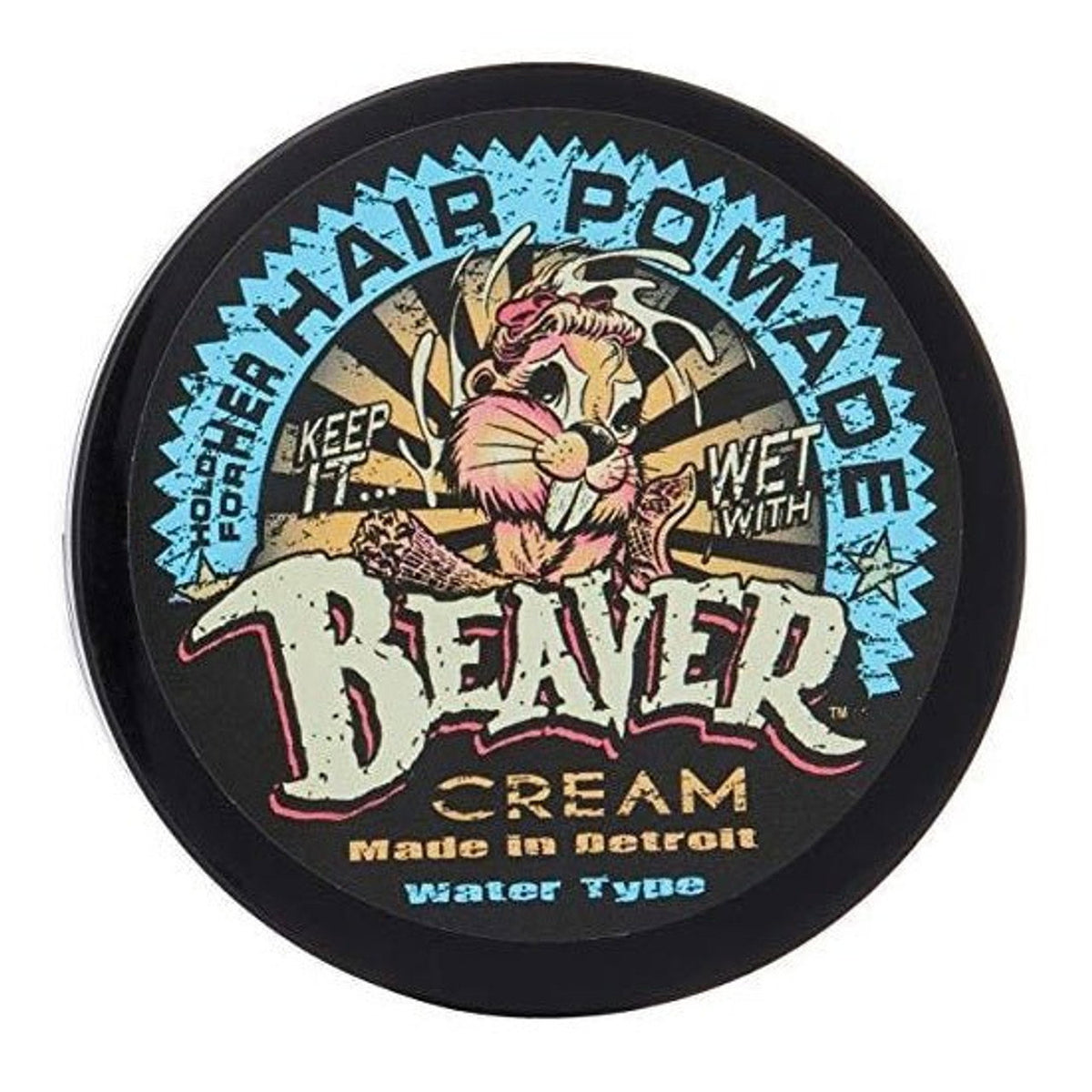 Cock Grease, Beaver Cream Water Type, Haarstyling-Pomade, Glanzfinish, Leichter bis mittlerer Halt, 110 g