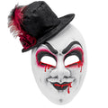 "COMMEDIA DELL'ARTE MASKE BLUTIGER MANN MIT HUT" – Vorderansicht
