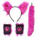 "COSPLAY NEON KATZE" (Ohren, Schwanz, Handschuhe) – Vorderansicht