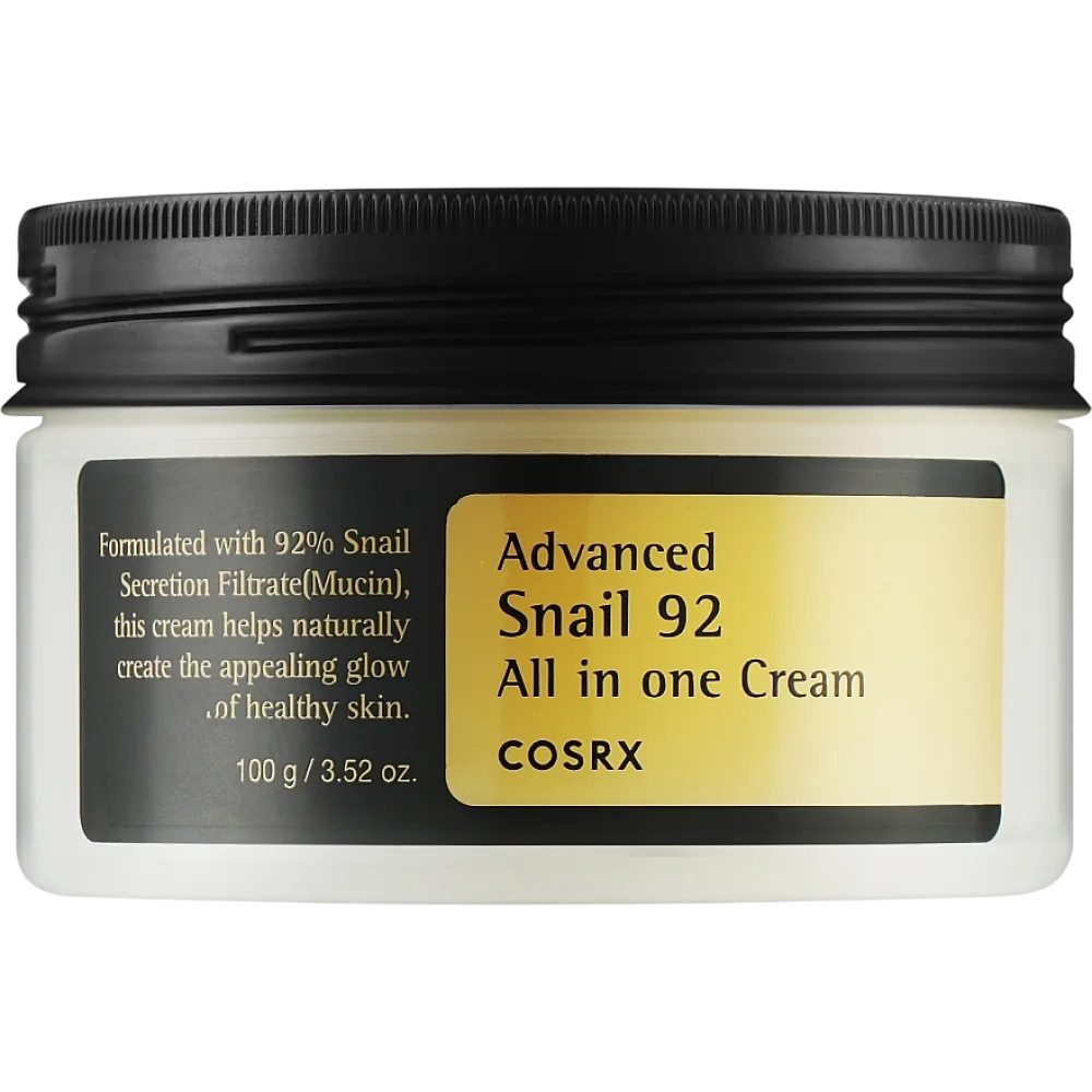 Cosrx, Advanced Snail 92, Schneckenextrakt, Feuchtigkeitsspendend und nährend, Sahne, Für das Gesicht, 100 ml