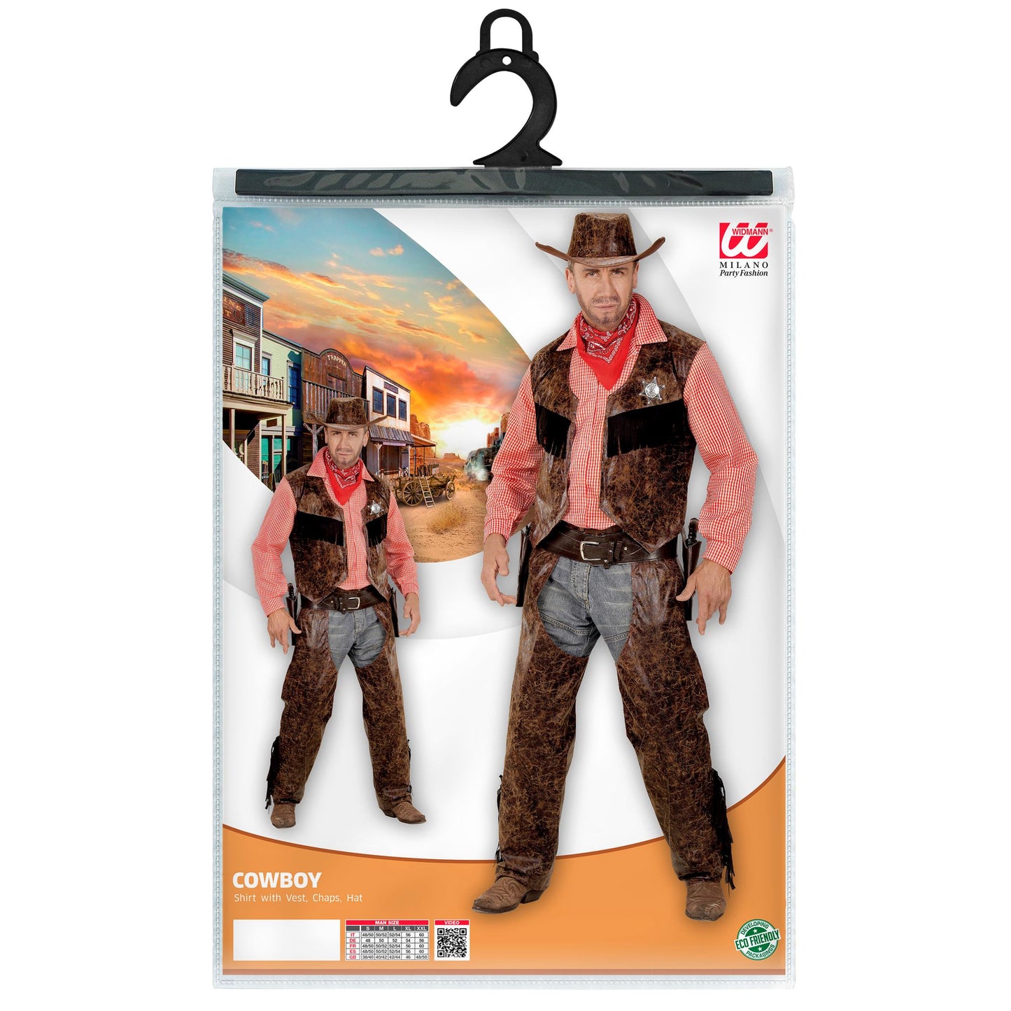 "COW BOY" (Shirt mit Weste, Chaps,Hut) – Ansicht 4