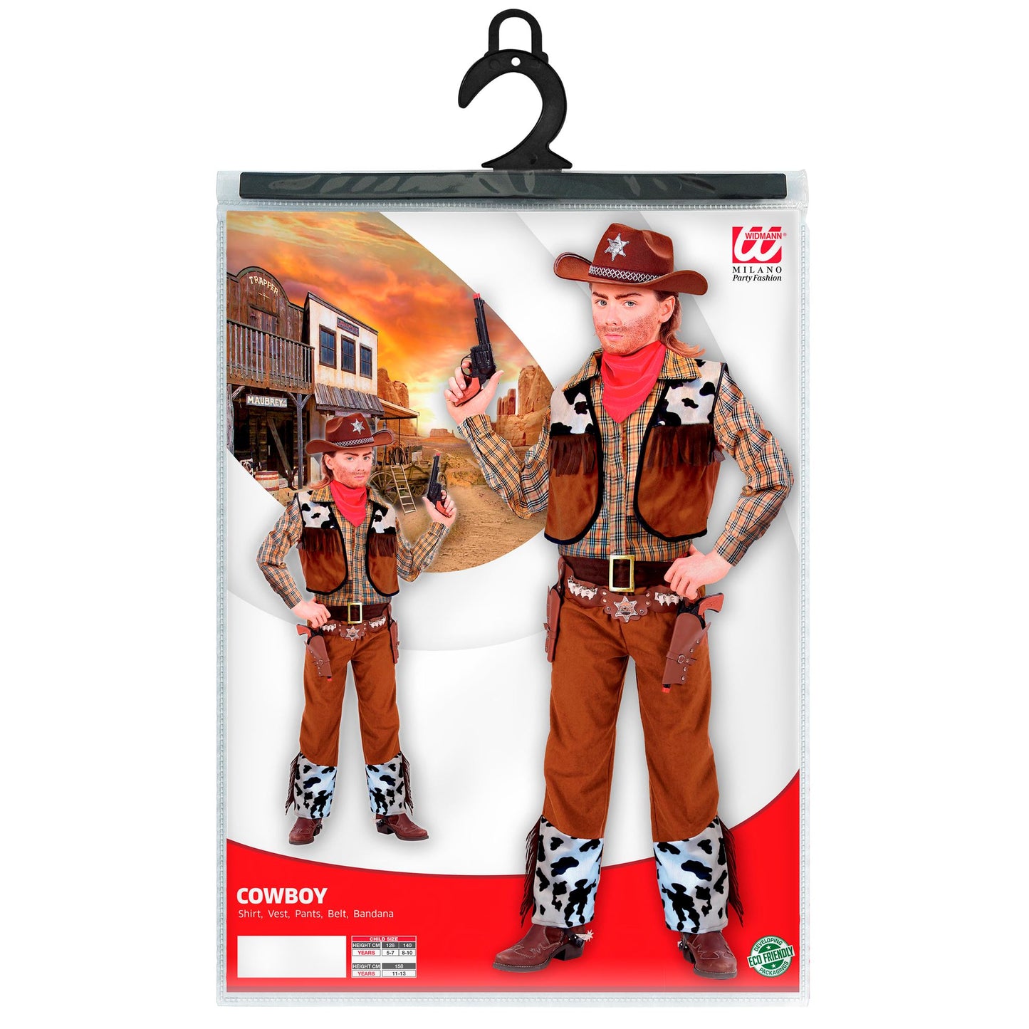 "COWBOY" (Hemd, Weste, Gürtel, Halstuch) – Detailansicht