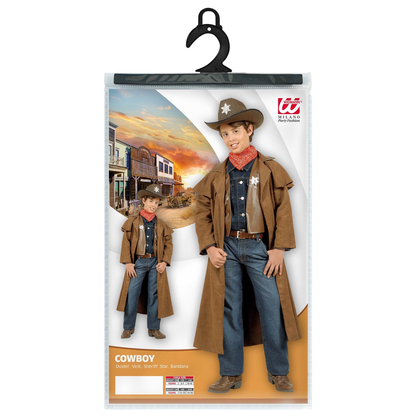 "COWBOY" Wildleder (Mantel, Weste, Scheriffstern, Halstuch) – Detailansicht